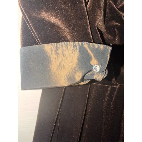 Vintage Talbots Brown Velvet Two-Piece Skirt Suit Set Size 8 - Picture 3 of 11